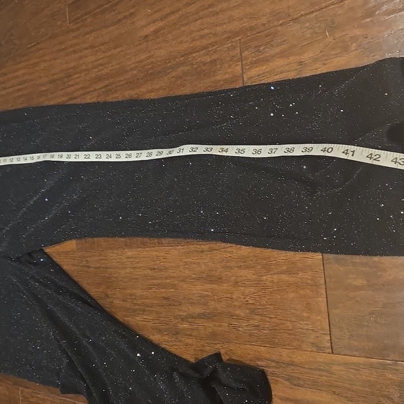 Madden NYC Black Glittery Semi Sheer Pull On Pants - Picture 5 of 9